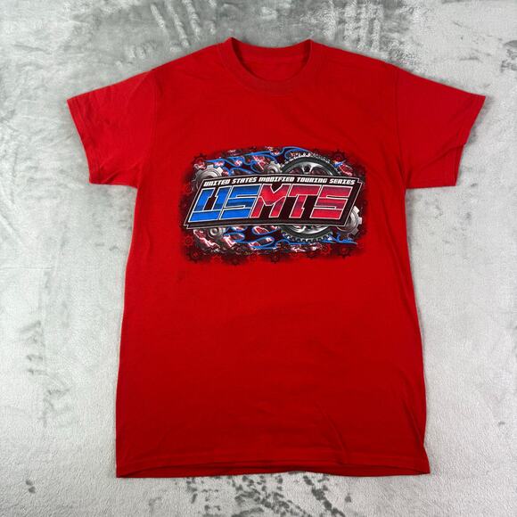 USMTS racing streetwear y2k front/back graphic tshirt mens Small - Picture 1 of 5